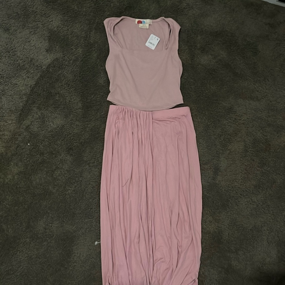 Free People shirt skirt set NWT